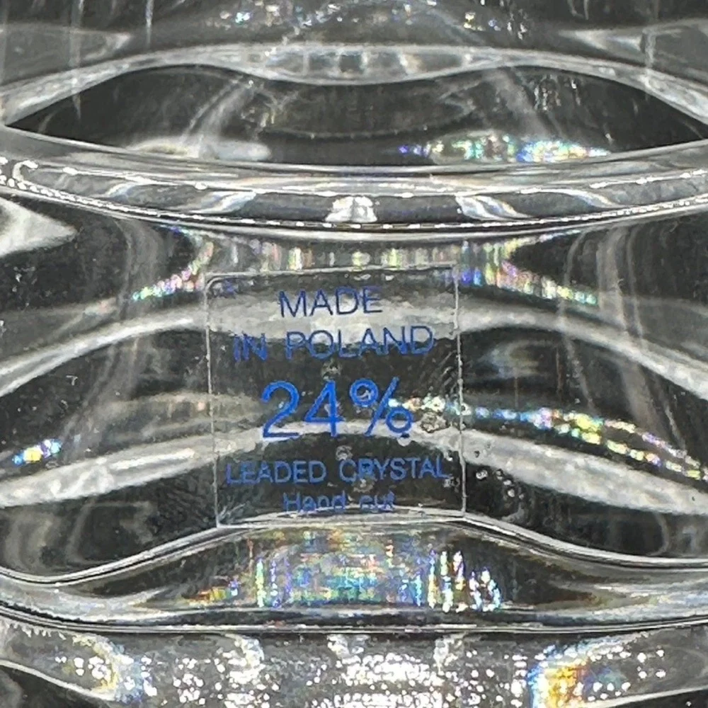 Vintage Mikasa Crystal Fairy Light Footed Pedestal Clear Textured Wave Ribbed